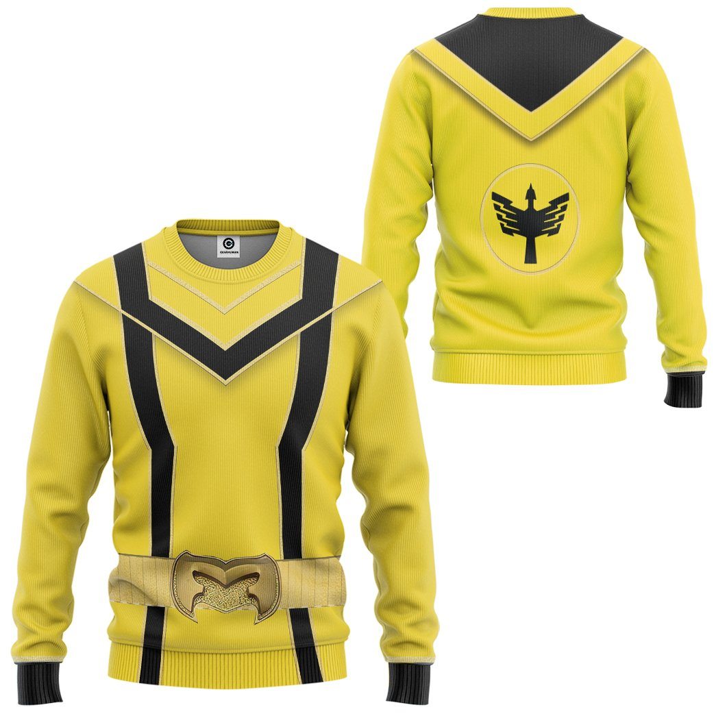 Gearhuman 3D Yellow Power Rangers Mystic Force Tshirt Hoodie Apparel GB130112 3D Apparel 