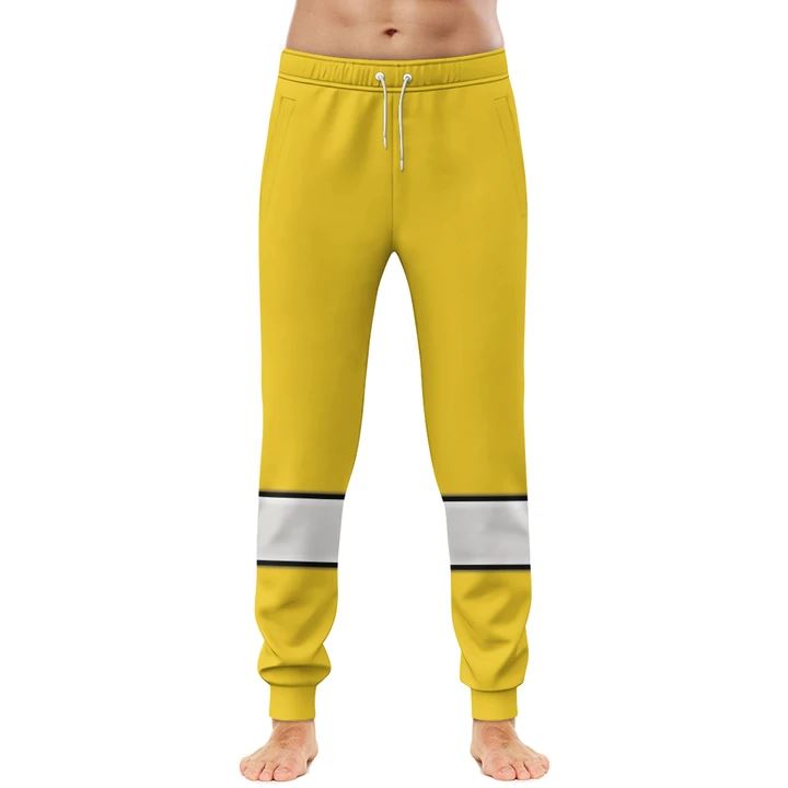 Gearhuman 3D Yellow Power Rangers Time Force Sweatpants GB15014 Sweatpants 