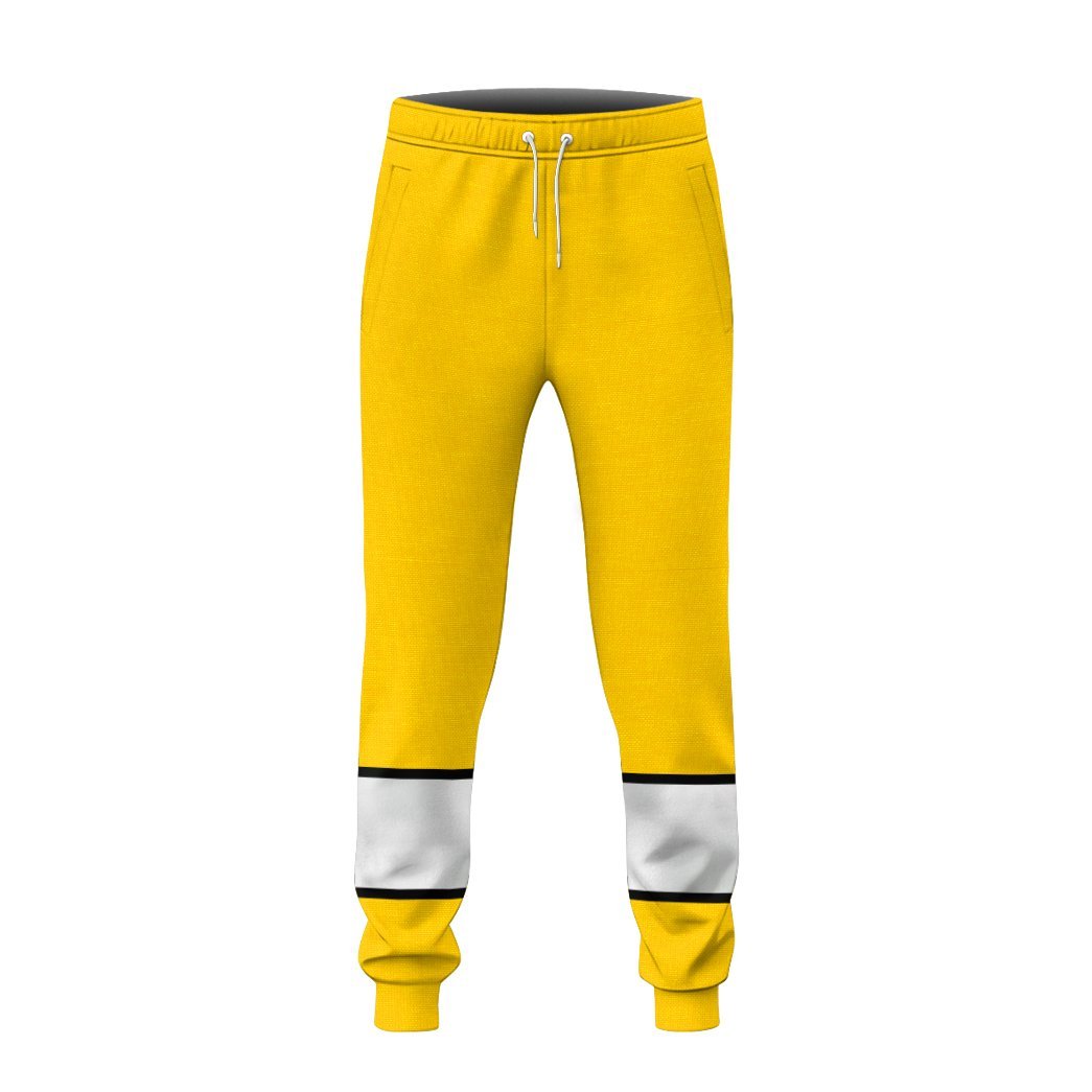 Gearhuman 3D Yellow Power Rangers Time Force Sweatpants GB15014 Sweatpants 