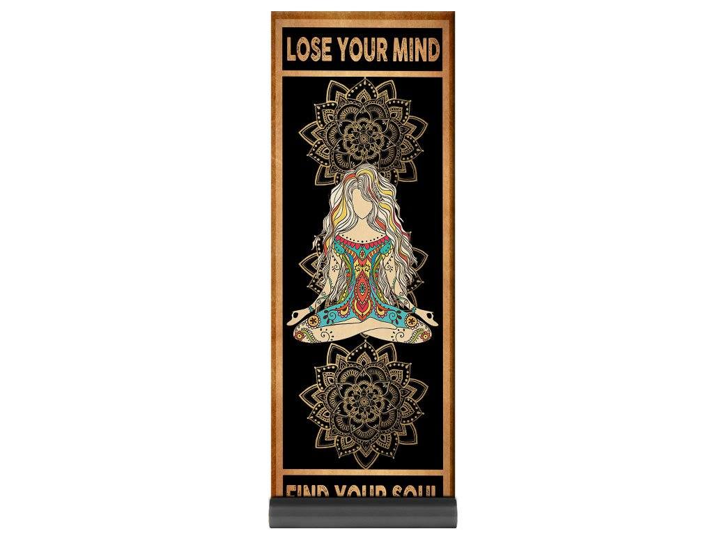 Gearhuman 3D Yoga Lose Your Mind Find Your Soul Custom Yoga Mat GW1706215 Yoga Mat Yoga Mat 71.37"x26.52" 