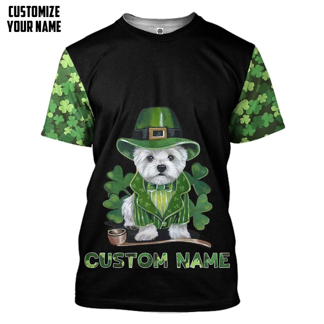 Gearhuman 3D Yorkshire Terrier St Patrick's Day Custom Name Tshirt Hoodie Apparel GB010211 3D Apparel T-Shirt S