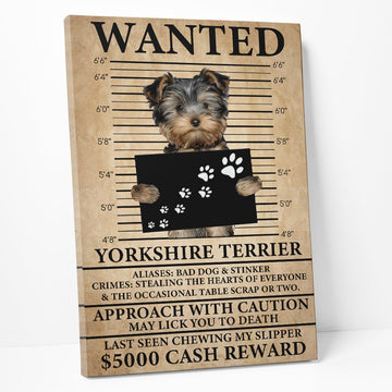 Gearhumans 3D Yorkshire Terrier Wanted Canvas