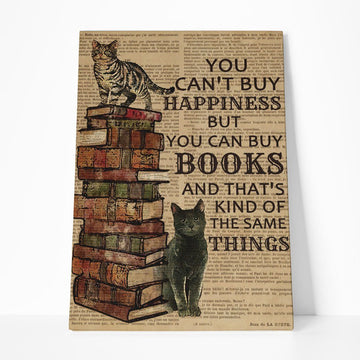 Gearhumans 3D You Can Buy Books And Cats Custom Canvas