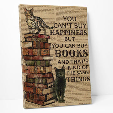 Gearhumans 3D You Can Buy Books And Cats Custom Canvas