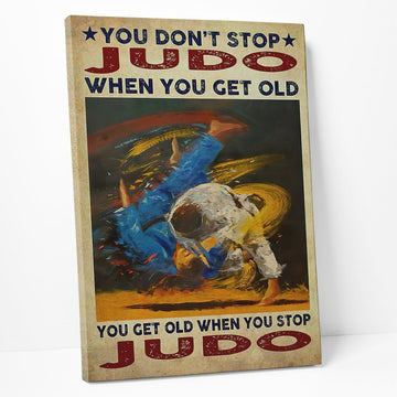 Gearhumans 3D You Get Old When You Stop Judo Custom Canvas