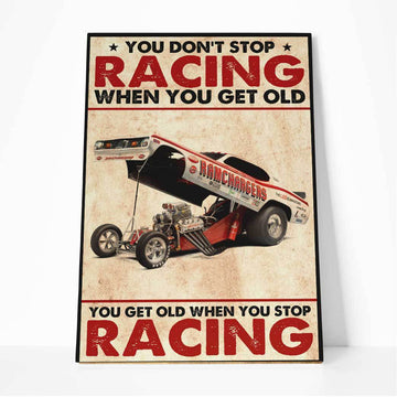 Gearhuman 3D You Get Old When You Stop Racing Canvas ZK2705212 Canvas 1 Piece Non Frame M