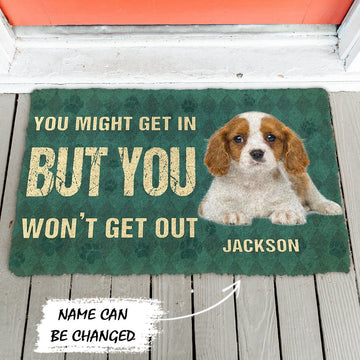 Gearhuman 3D You Might Get In But You Wont Get Out Cavalier King Charles Spaniels Dog Doormat GV280130 Doormat
