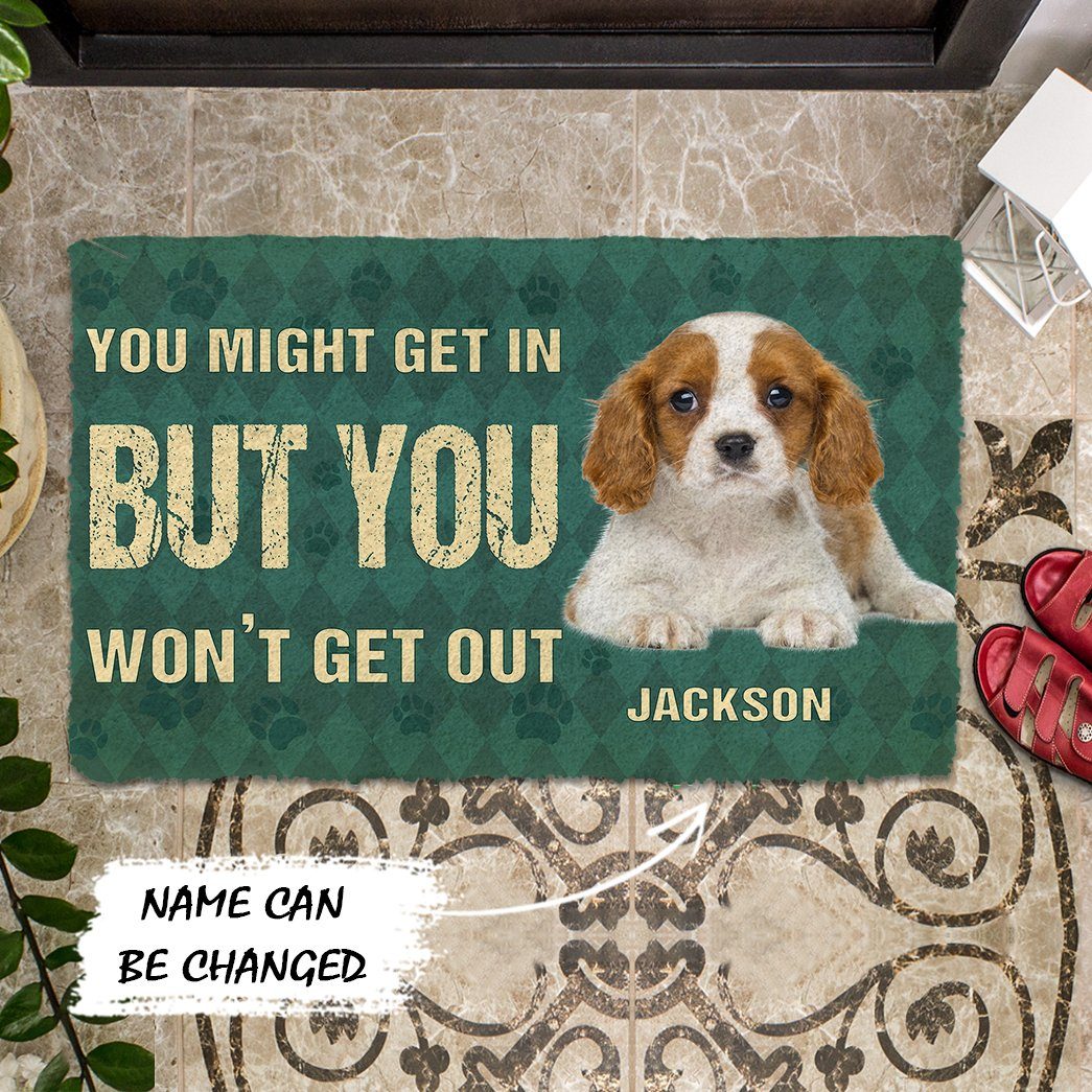 Gearhuman 3D You Might Get In But You Wont Get Out Cavalier King Charles Spaniels Dog Doormat GV280130 Doormat