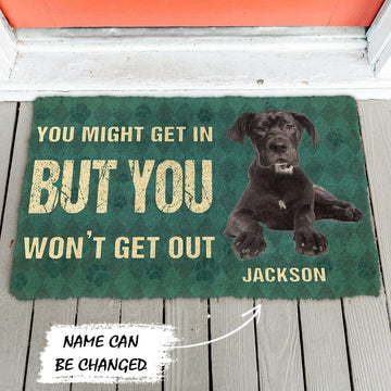 Gearhuman 3D You Might Get In But You Wont Get Out Great Danes Dog Doormat GV280129 Doormat