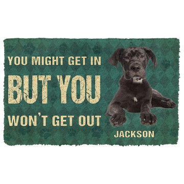 Gearhuman 3D You Might Get In But You Wont Get Out Great Danes Dog Doormat GV280129 Doormat Doormat S(15,8''x23,6'')