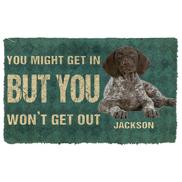 Gearhuman 3D You Might Get In But You Wont Get Out Pointers German Shorthaired Dog Doormat GV29017 Doormat Doormat S(15,8''x23,6'')