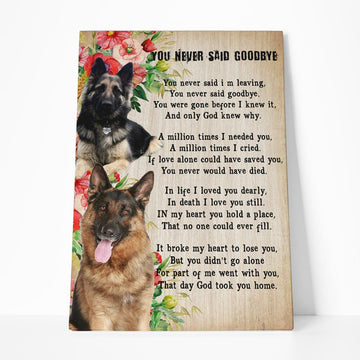 Gearhumans 3D You Never Say Goodbye German Shepherd Canvas