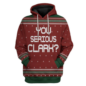 Gearhuman 3D You Serious Clark National Lampoons Christmas Vacation Ugly Sweater Custom Tshirt Hoodie Apparel GV03118 3D Apparel Hoodie S 