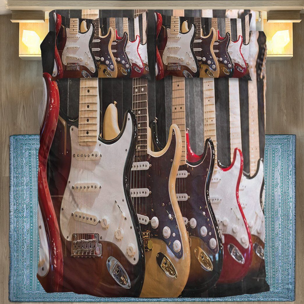 GearHuman Eight Guitars Bass Custom Bedding GR13014 Bedding Set 