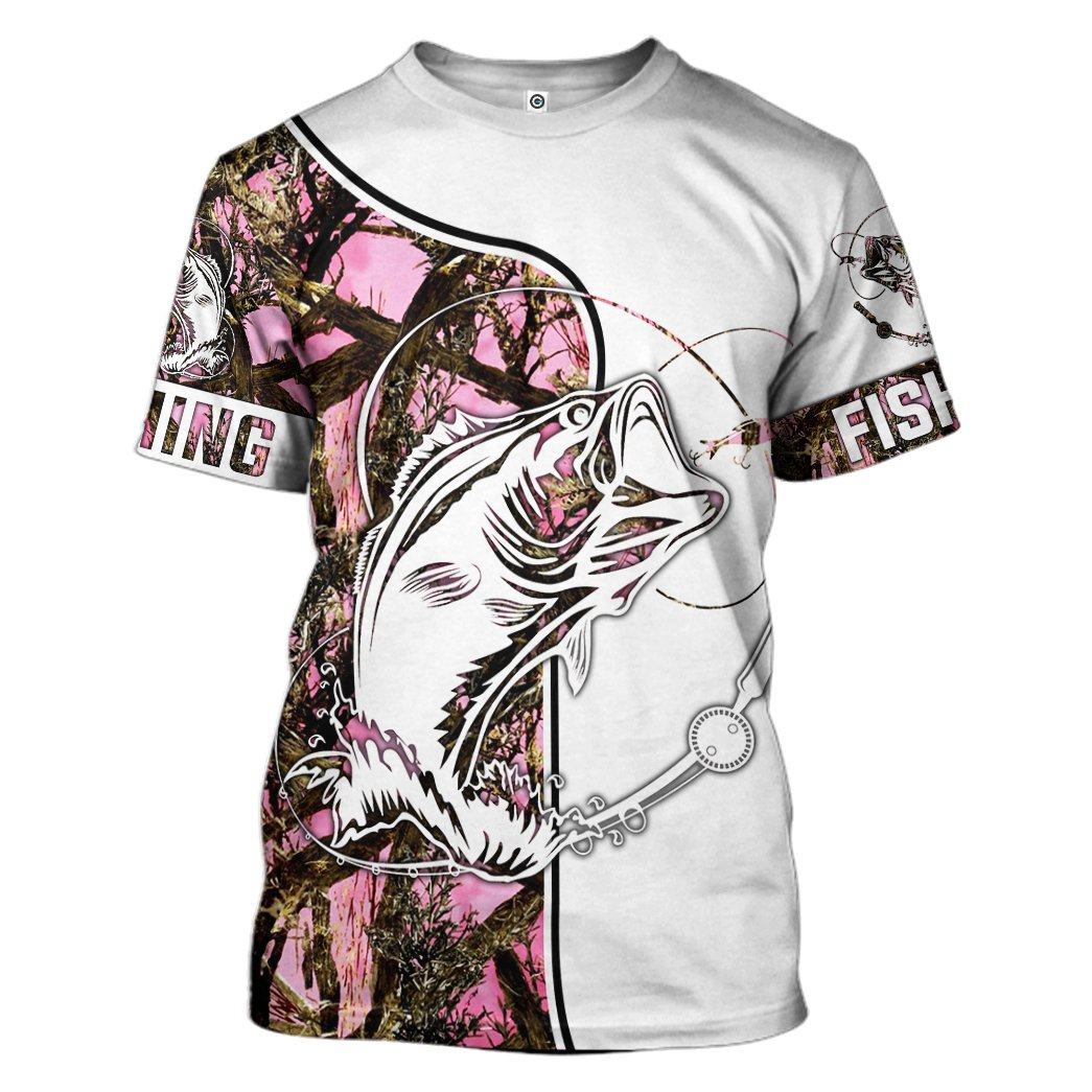Gearhuman Pink Fishing Couple Tshirt Hoodie Apparel GB08015 3D Apparel 