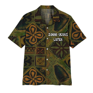 Gearhumans 3D 2000 Years Later Hawaii Shirt ZK0405212 Hawai Shirt Short Sleeve Shirt S 