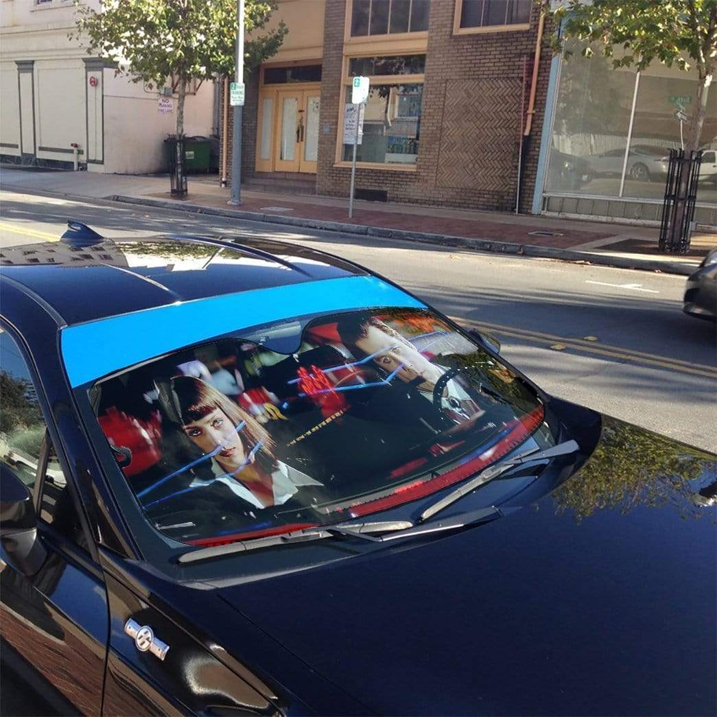 gearhumans 3D A Date With Vincent Vega Pulp Fiction Custom Auto Car SunShade GN300716 Auto Sunshade 