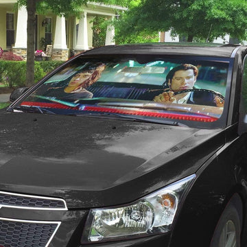 Gearhumans 3D A Date With Vincent Vega Pulp Fiction Custom Auto Car SunShade