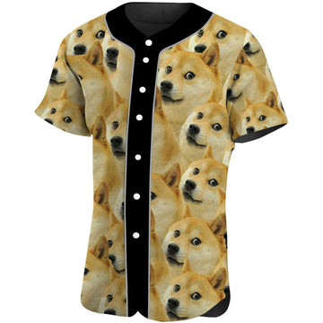 Gearhumans 3D A Lot Of Doges Custom Jersey Shirt