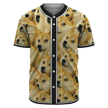 Gearhumans 3D A Lot Of Doges Custom Jersey Shirt