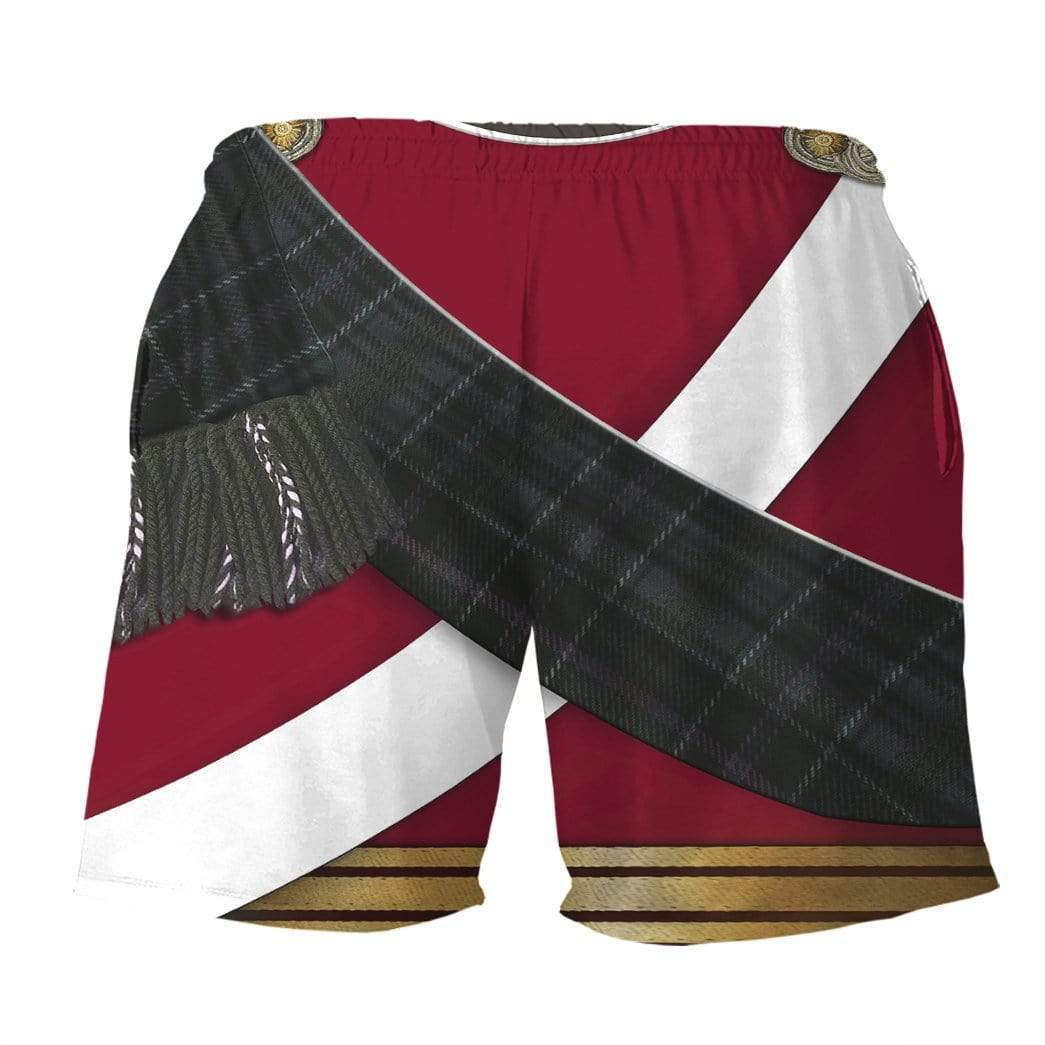 Gearhumans 3D A Scottish Uniform Of A Lieutenant Custom Beach Shorts Swim Trunks GV100719 Men Shorts