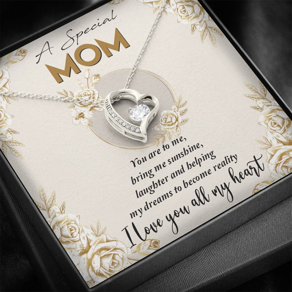 Gearhumans 3D A Special Mom Happy Mothers Day Forever Love Necklace GS23042119 ShineOn Fulfillment 