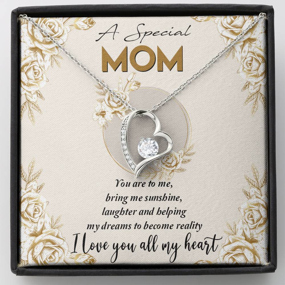 Gearhumans 3D A Special Mom Happy Mothers Day Forever Love Necklace GS23042119 ShineOn Fulfillment Standard Box 