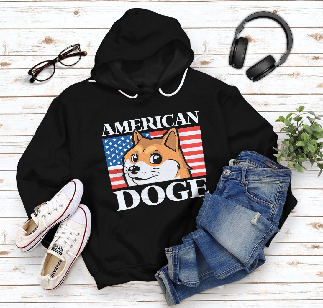 Gearhumans 3D American Doge Custom Tshirt Hoodie Apparel GO24052108 3D Apparel 