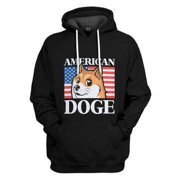 Gearhumans 3D American Doge Custom Tshirt Hoodie Apparel