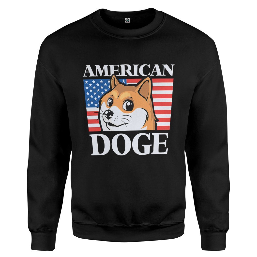 Gearhumans 3D American Doge Custom Tshirt Hoodie Apparel GO24052108 3D Apparel Long Sleeve S 