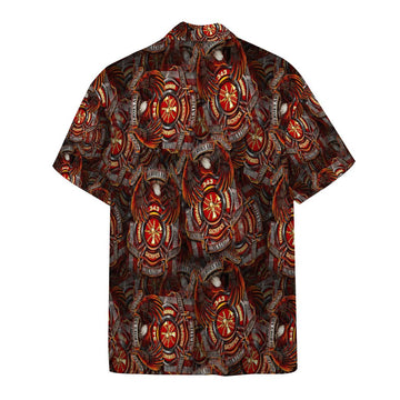 Gearhumans 3D American Firefighter Custom Hawaii Shirt