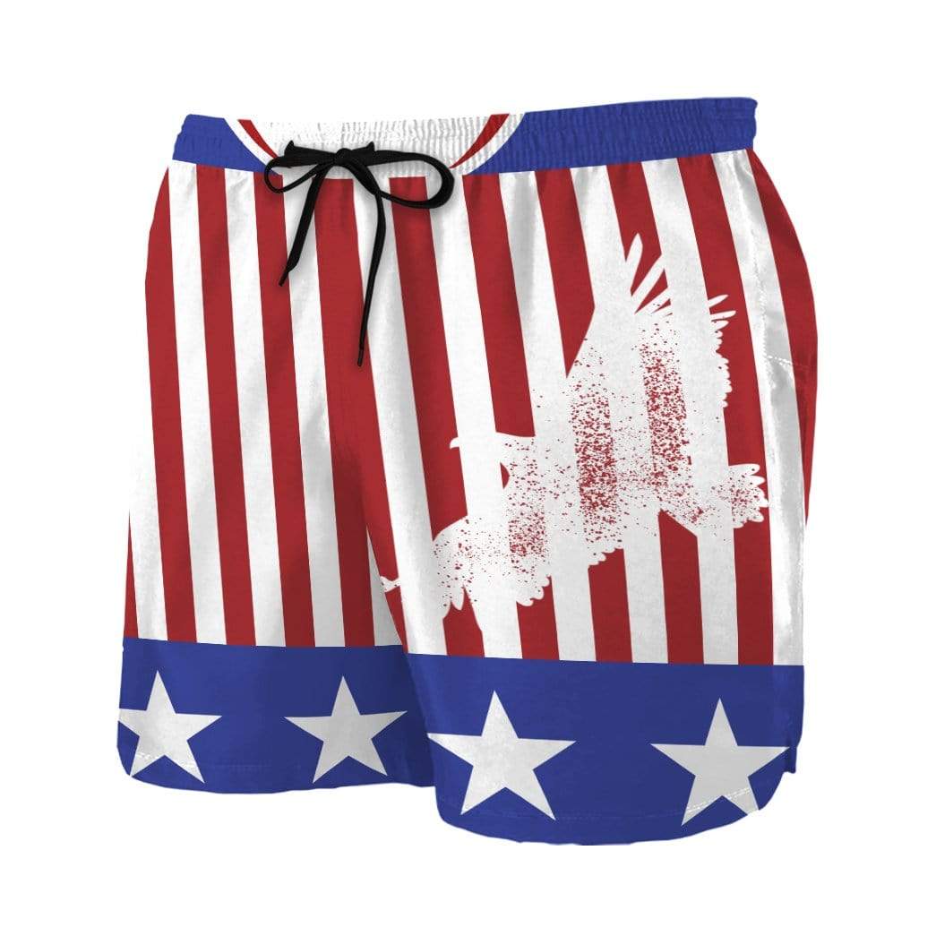 : InterestPrint Flag, Flying Bald Eagles Men's Swim Trunks Workout  Swim Beach Workout Beach Gear Beach Gear 4XL : Clothing, Shoes & Jewelry