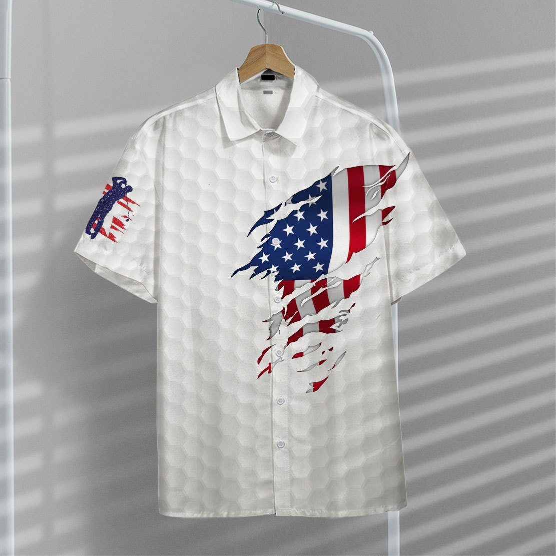 Gearhumans 3D American Golf Hawaii Shirt ZK0505212 Hawai Shirt 
