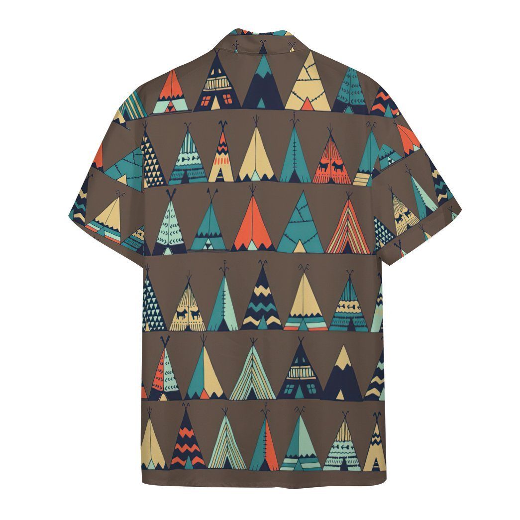 Gearhumans 3D American Native Tents Hawaii Shirt ZK17052110 Hawai Shirt 