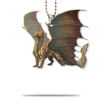 Gearhumans 3D Ancient Brass Dragon Custom Car Hanging