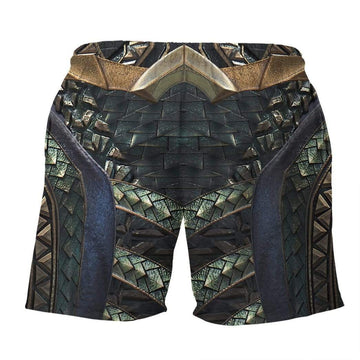 Gearhumans 3D Aquaman Custom Beach Shorts Swim Trunks