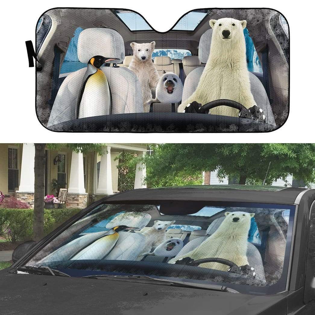 gearhumans 3D Arctic Custom Car Auto Sunshade GS23069 Auto Sunshade 