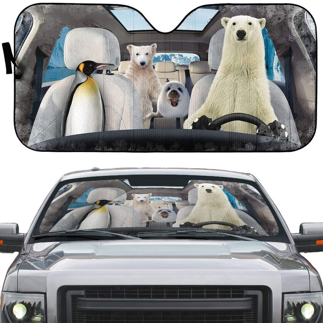 gearhumans 3D Arctic Custom Car Auto Sunshade GS23069 Auto Sunshade 