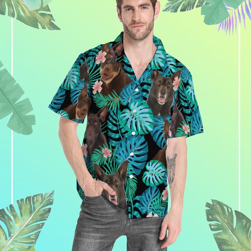 Gearhumans 3D Australian Kelpie Dog Summer Custom Short Sleeve Shirt GW1905218 Hawai Shirt 