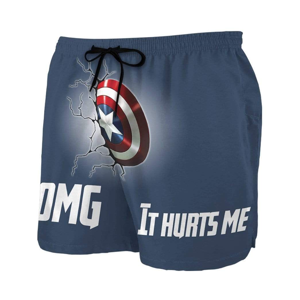 Gearhumans 3D Avengers Captain America Shield Custom Beach Shorts Swim Trunks GV23075 Men Shorts