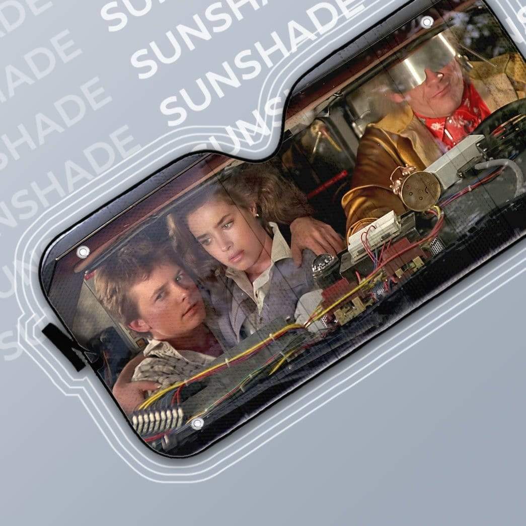 gearhumans 3D Back To The Future Custom Car Auto Sunshade GL27078 Auto Sunshade 