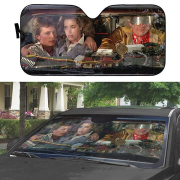 Gearhumans 3D Back To The Future Custom Car Auto Sunshade