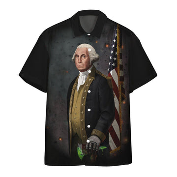 Gearhumans 3D Badassery George Washington Custom Short Sleeve Shirt GW3006217 Hawai Shirt Hawai Shirt S 