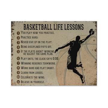 Gearhumans 3D Basketball Life Lessons With Lebron James Custom Canvas