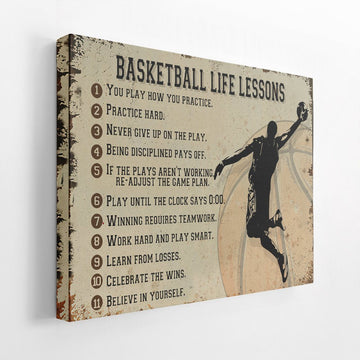 Gearhumans 3D Basketball Life Lessons With Lebron James Custom Canvas