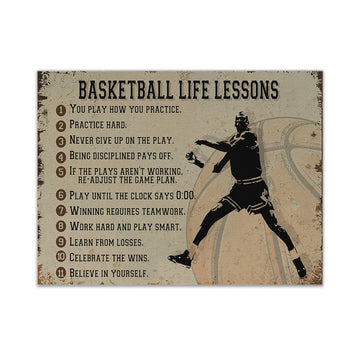 Gearhumans 3D Basketball Life Lessons With Micheal Jordan Custom Canvas