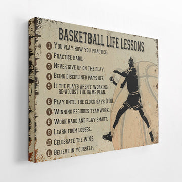 Gearhumans 3D Basketball Life Lessons With Micheal Jordan Custom Canvas