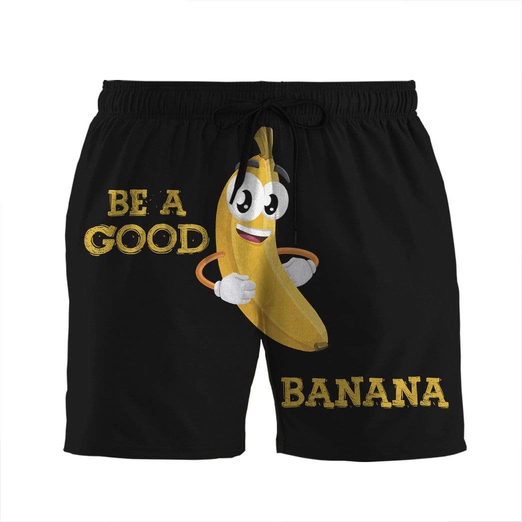 Gearhumans 3D Be a good banana Stop staring at my banana Beach Shorts Swim Trunks GV05074 Men Shorts Men Shorts S
