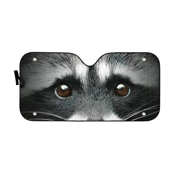 Gearhumans 3D Beautiful Eyes Of Raccoon Custom Sunshade