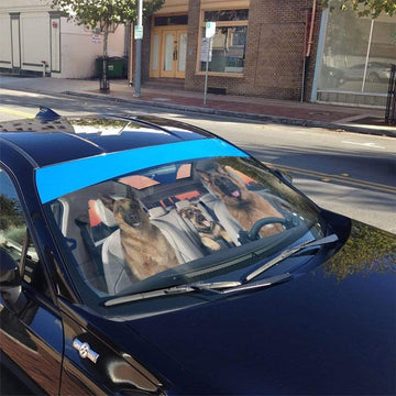 Gearhumans 3D Becgie Family Custom Car Auto Sunshade